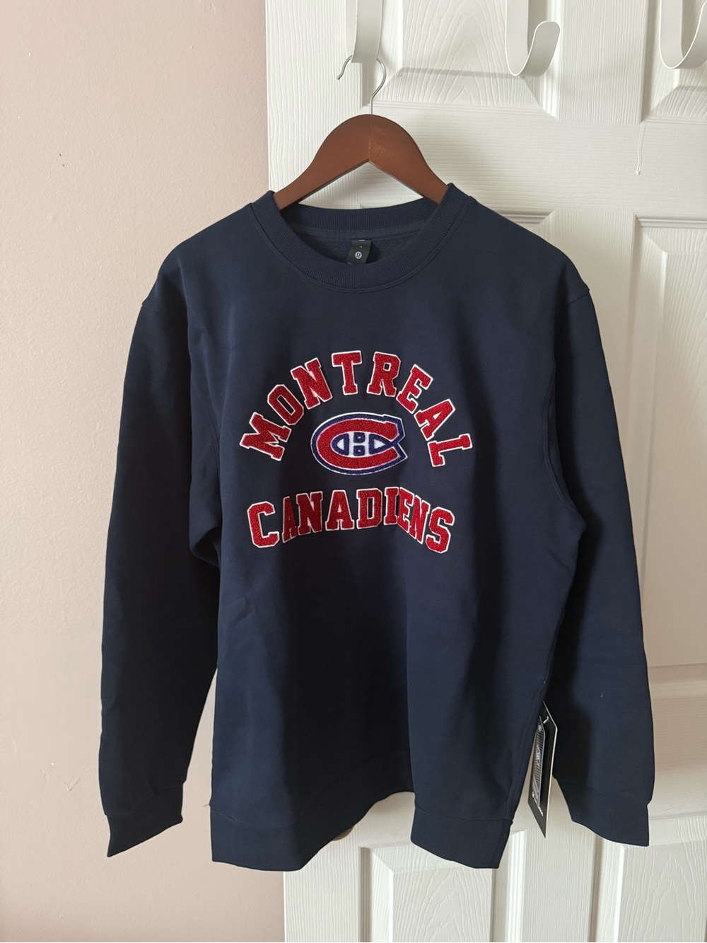 NWT Lululemon Montreal Canadiens Steady State Crew Sweatshirt Navy Blue Men’s M